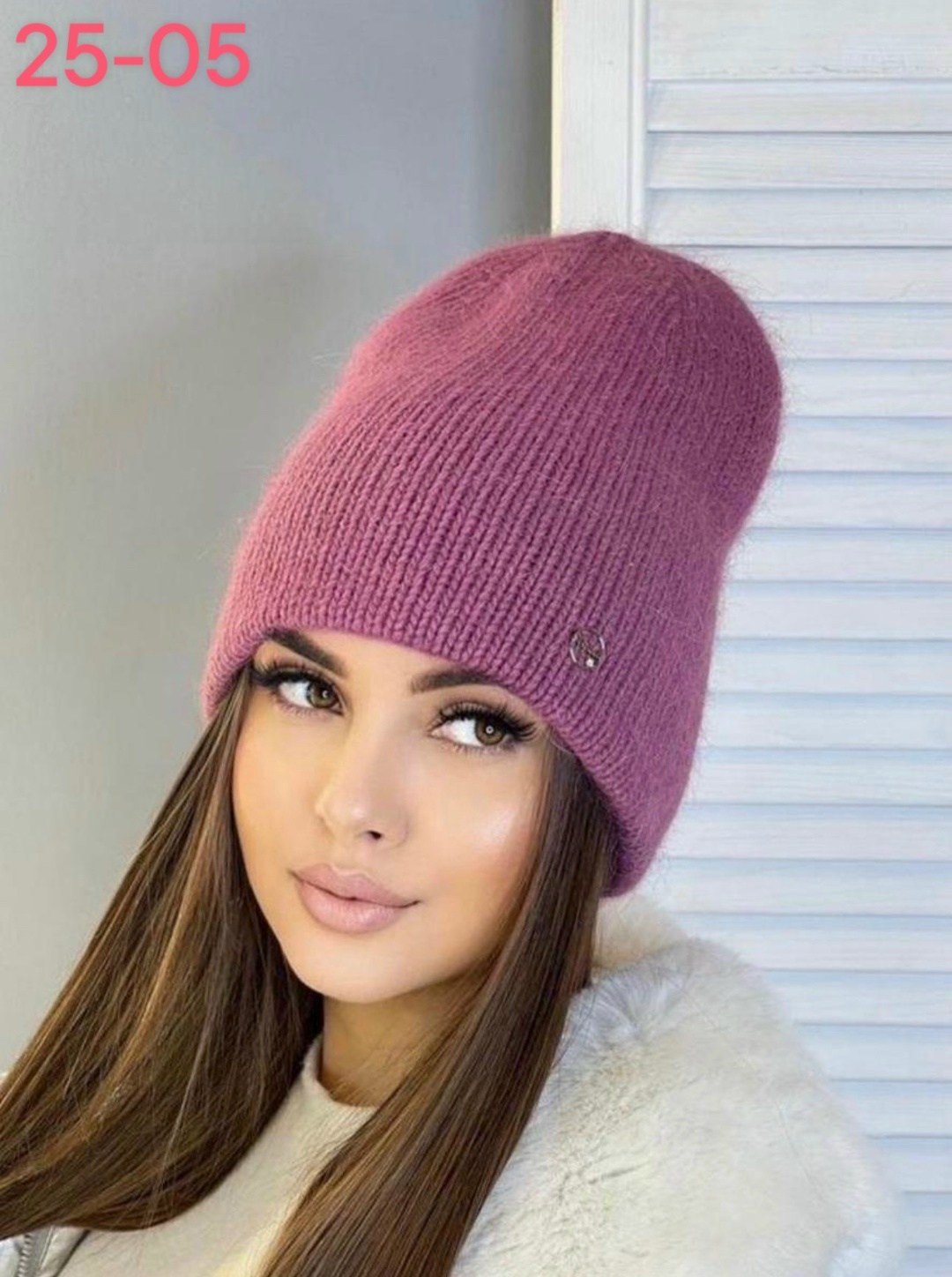 вязаная теплая шапка бини из ангоры,шапка onebigshop,зимняя шапка из ангоры,шапка ангора мондиаль,шапка бини из ангоры