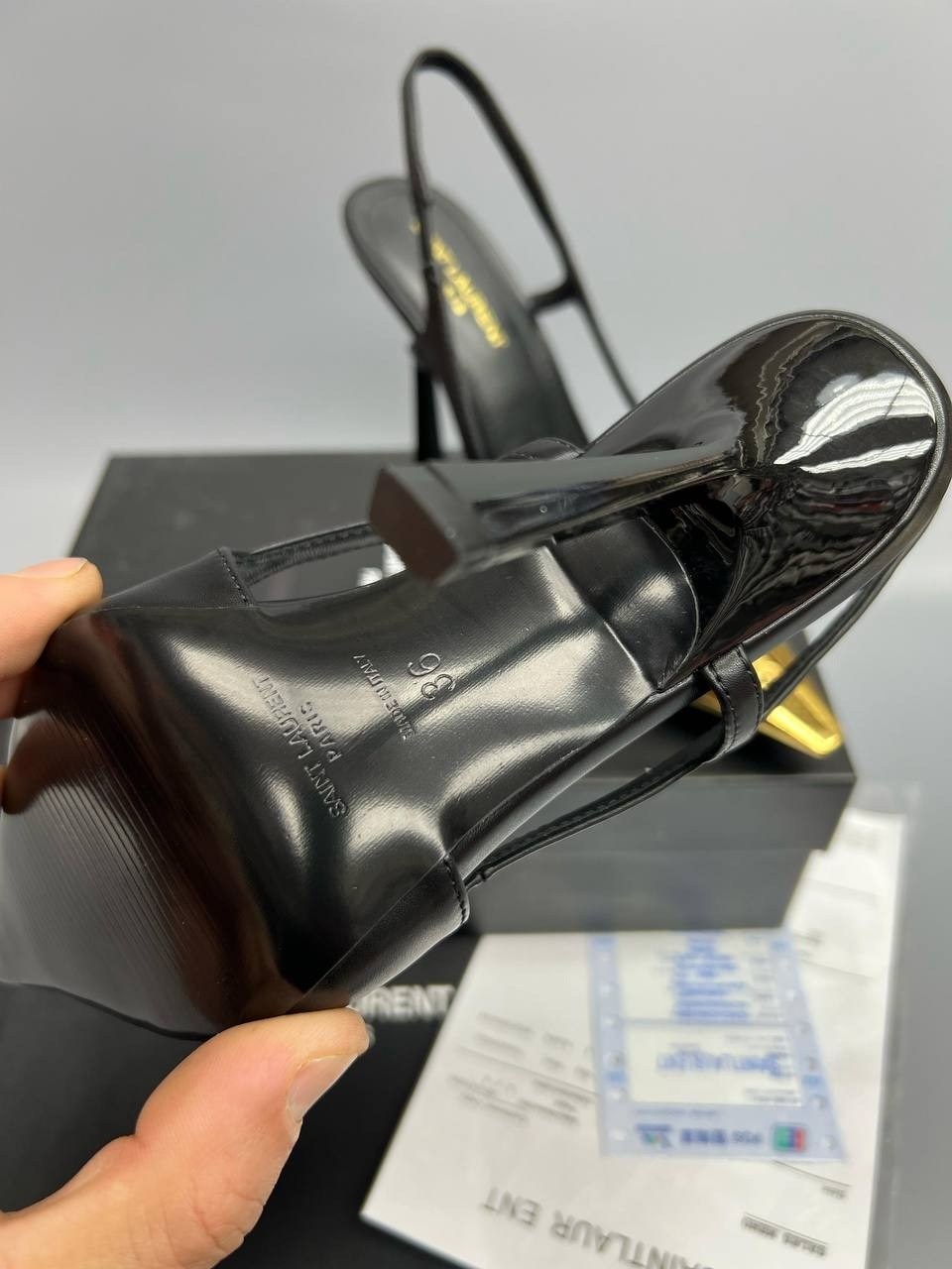 туфли saint laurent,yves saint laurent туфли,женские туфли ysl,женские кожаные туфли saint laurent черные с золотым носком каблук 10 см,туфли с металлическими