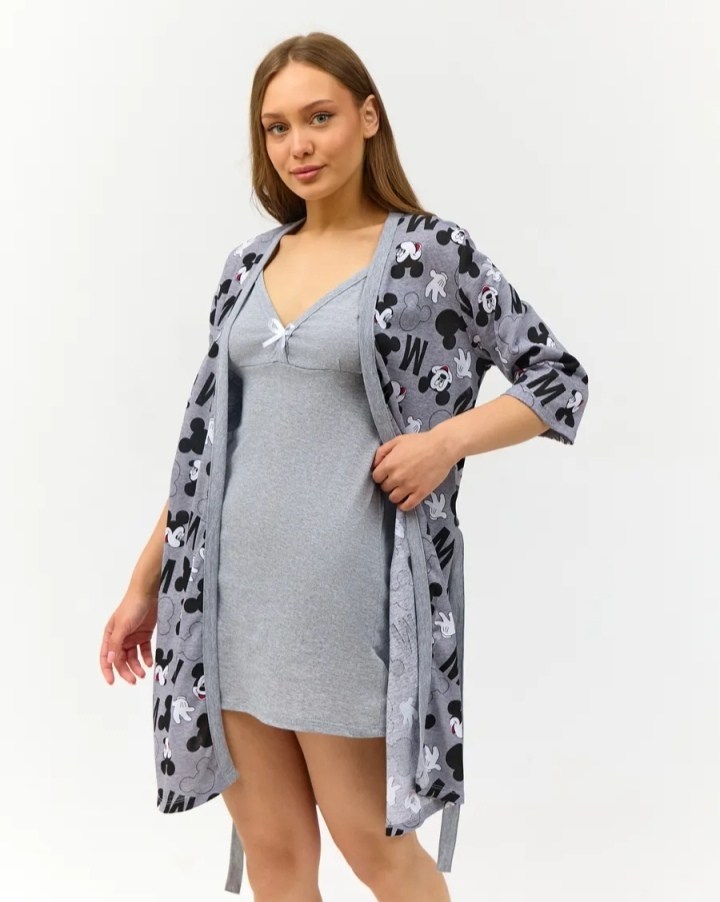 женский халат,комплект ночная сорочка с халатом,комплект сорочка с халатом,пеньюар женский,пеньюар и сорочка