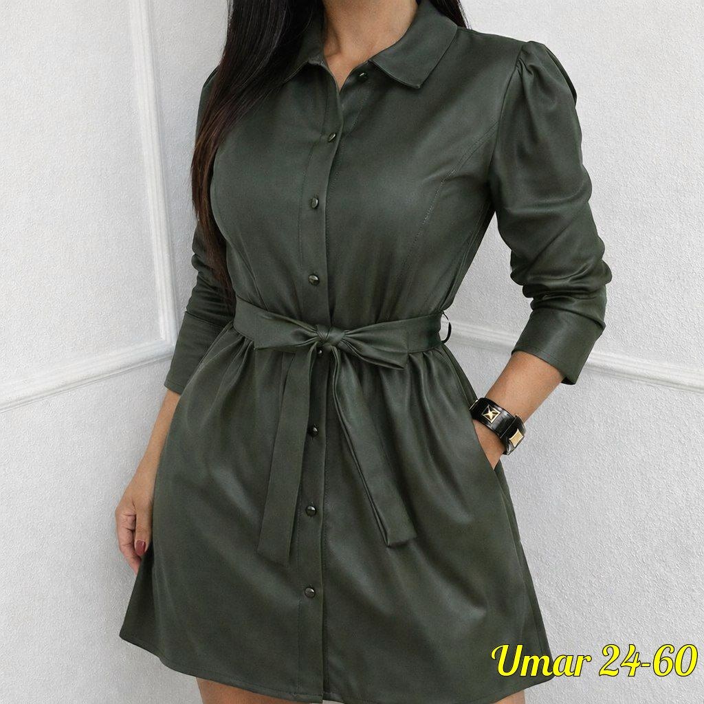 платье кожаное,кожаное платье рубашка,платье кожаное женское,платье с поясом,стильное платье