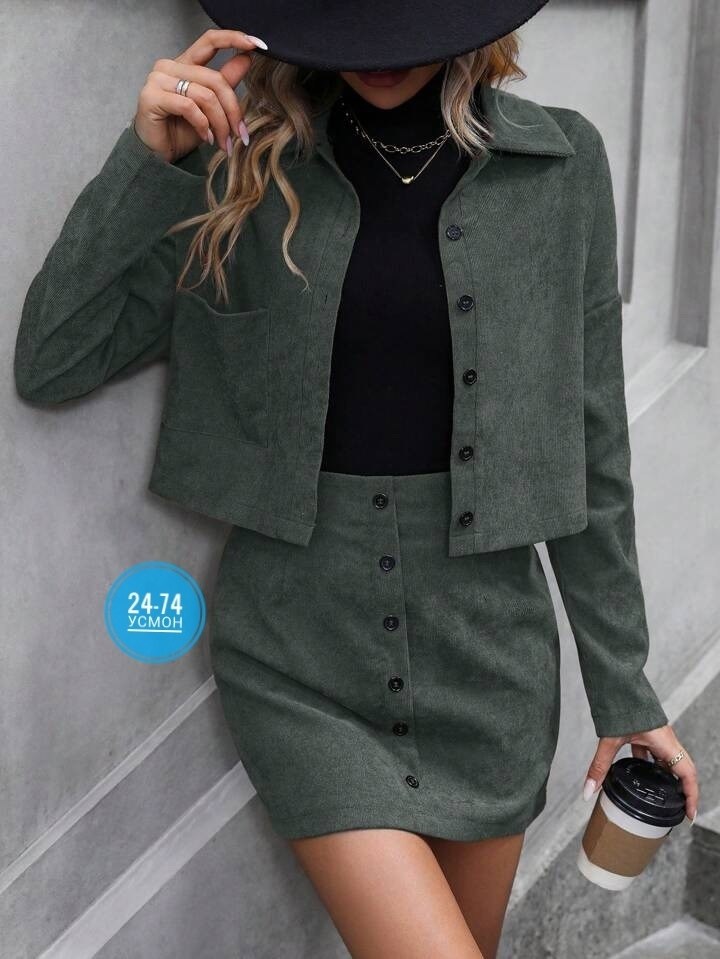 вельветовый костюм с юбкой,женский костюм из экозамши с юбкой и укороченным жакетом happyfox,женские костюмы с юбкой,вельветовый костюм пиджак и юбка,костюм с юбкой повседневный
