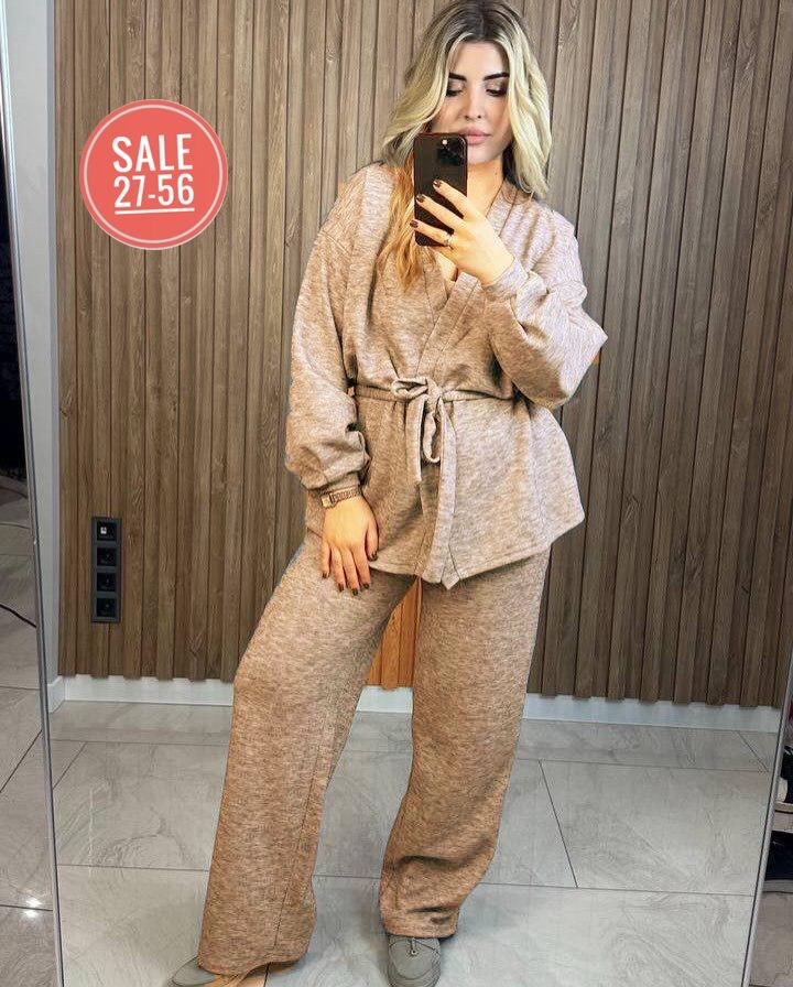 трикотажный костюм,костюм с брюками,костюм с кардиганом,брючный костюм с кардиганом,костюм бежевый