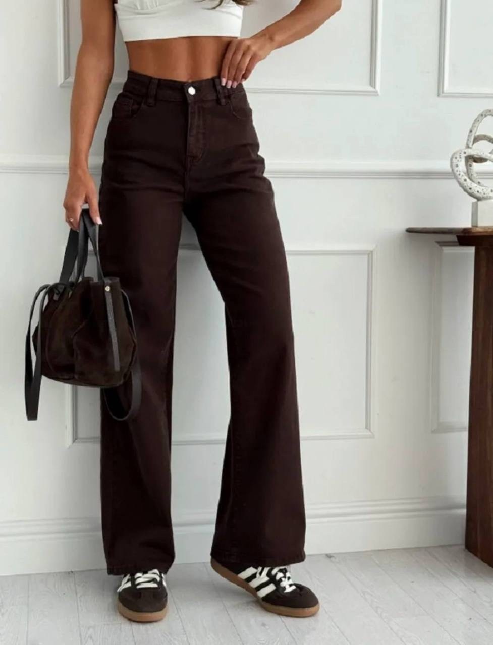 широкие джинсы,коричневые джинсы,коричневые джинсы женские,джинсы широкие коричневые,джинсы женские