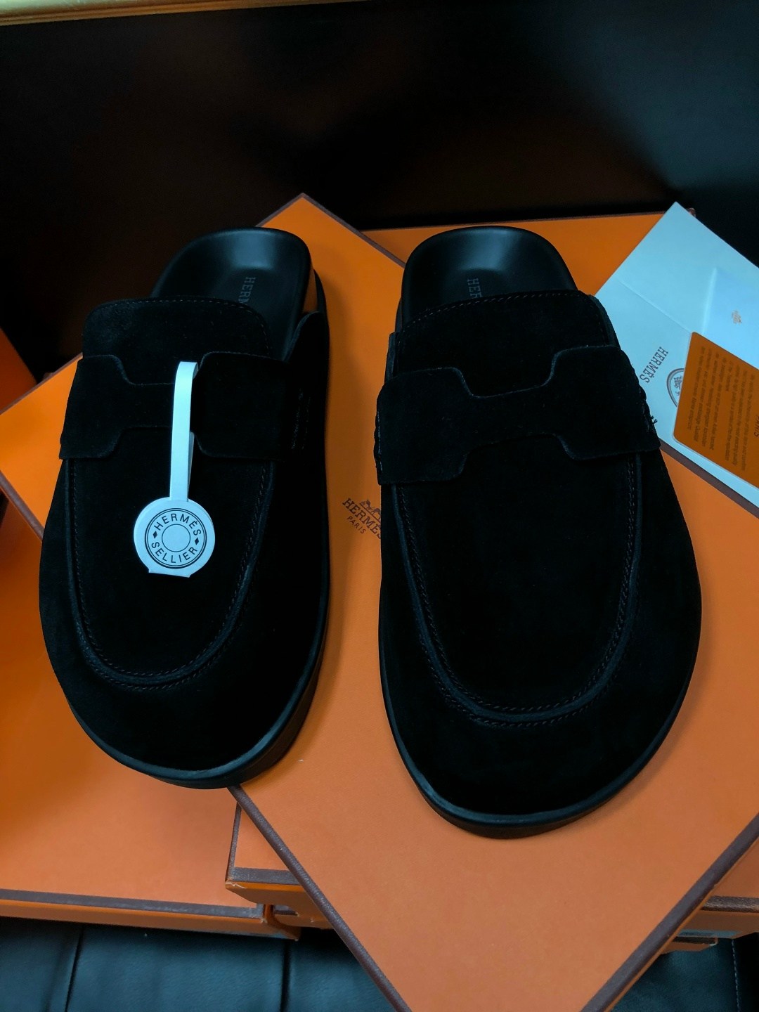 обувь,мюли hermes черные,мюли мужские,мюли hermes,замшевые мюли