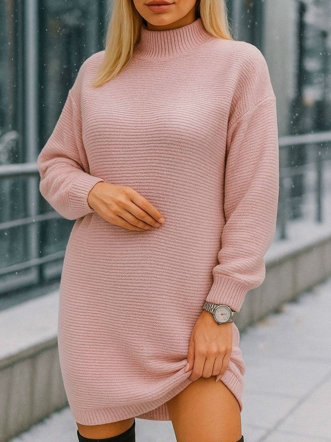 платье вязаное теплое,вязаное платье,вязаное свитер платье,платье-свитер,женское платье вязаное