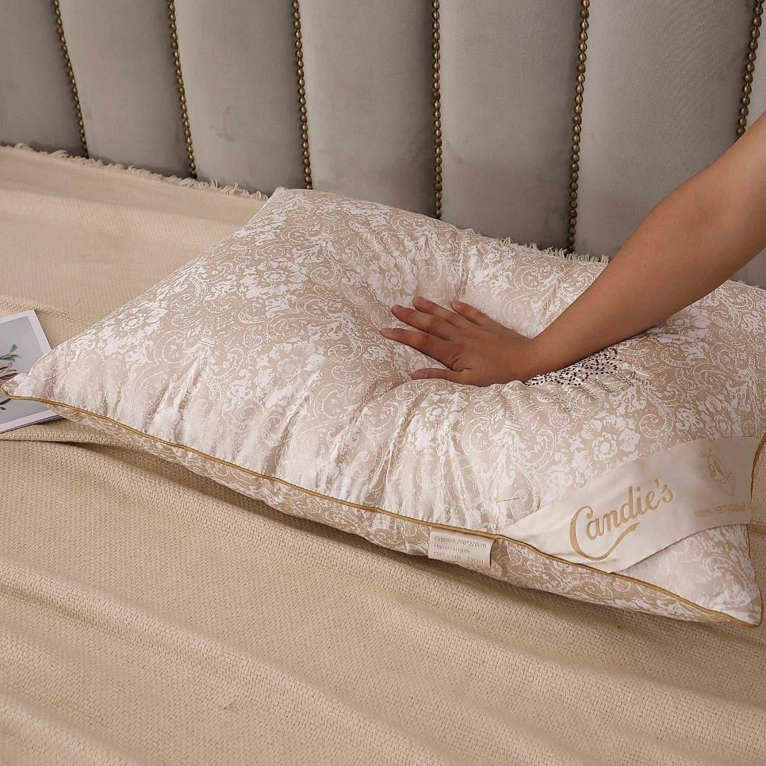 подушка silk pillow 70x50 meizhouling,подушка шелковая,подушка комфорт,шелковое волокно подушка наполнитель,подушка из натурального шелк