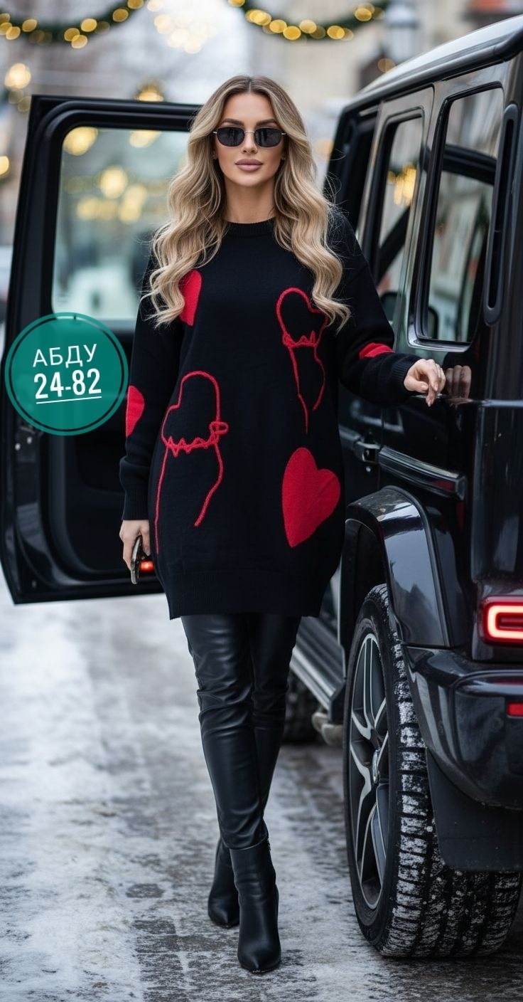 джемпер оверсайз,свитер оверсайз с сердцами,свитер оверсайз вязаный с принтом кофта tzhuk,свитер оверсайз сердечки,свитера женские