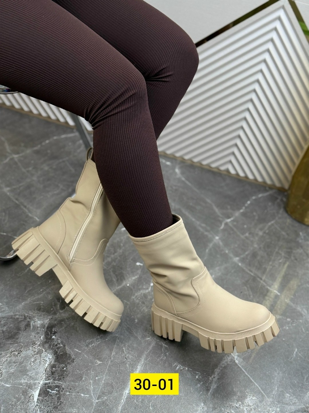 ,женские ботинки зима f8787-66 бежевые,ботинки женские, женская,ботинки