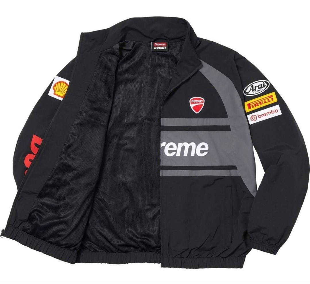 куртка supreme x ducati track jacket черный,ветровка supreme,спортивная куртка supreme x ducati черная,supreme x ducati track jacket black,универсальная куртка