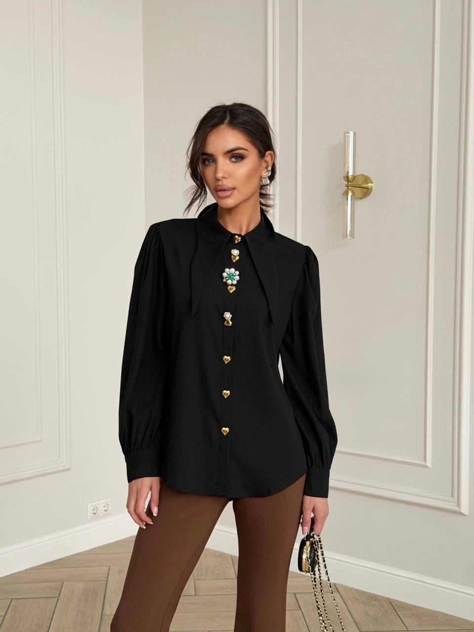 женская блуза,блузка женская,блузка стильная,рубашка коричневая,блуза