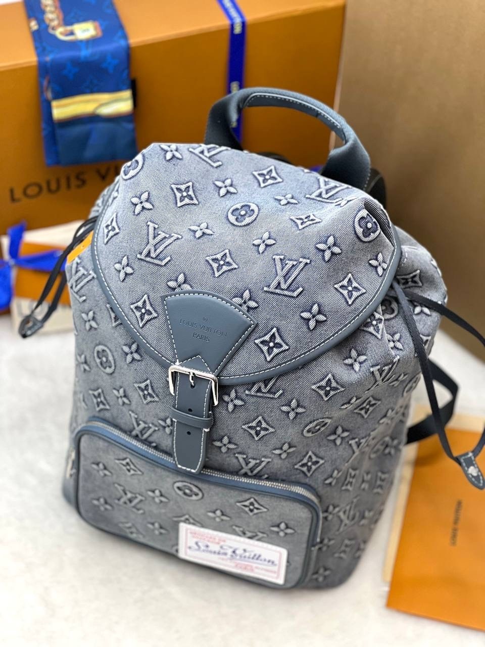 рюкзак louis vuitton,сумка - рюкзак louis vuitton denim,рюкзак женский louis vuitton,louis vuitton рюкзак джинсовый,рюкзак луи виттон