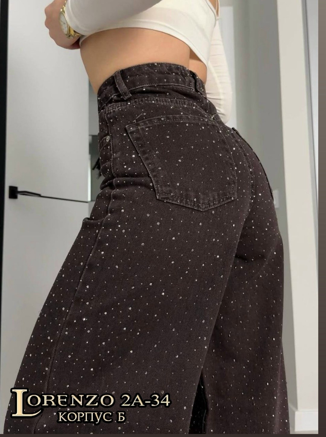 джинсы со стразами,джинсы труб со стразами,джинсы клеш со стразами h&a collection,джинсы женские,женские джинсы со стразами