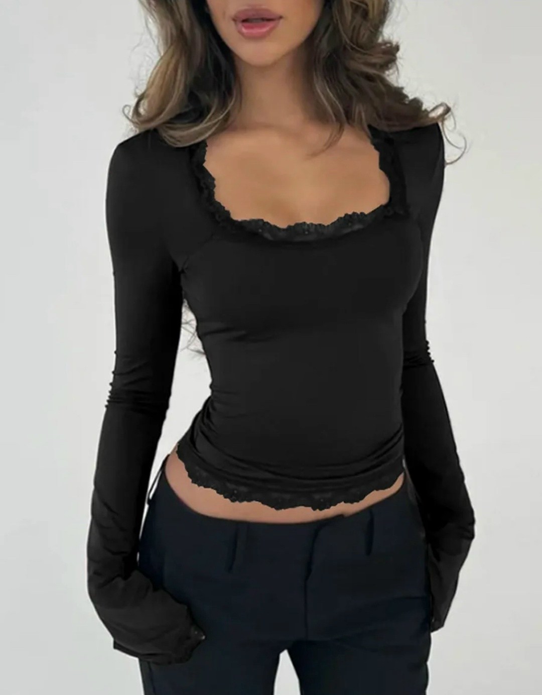 женские топы с длинными рукавами,женские топы,топ с длинными рукавами,стильные наряды