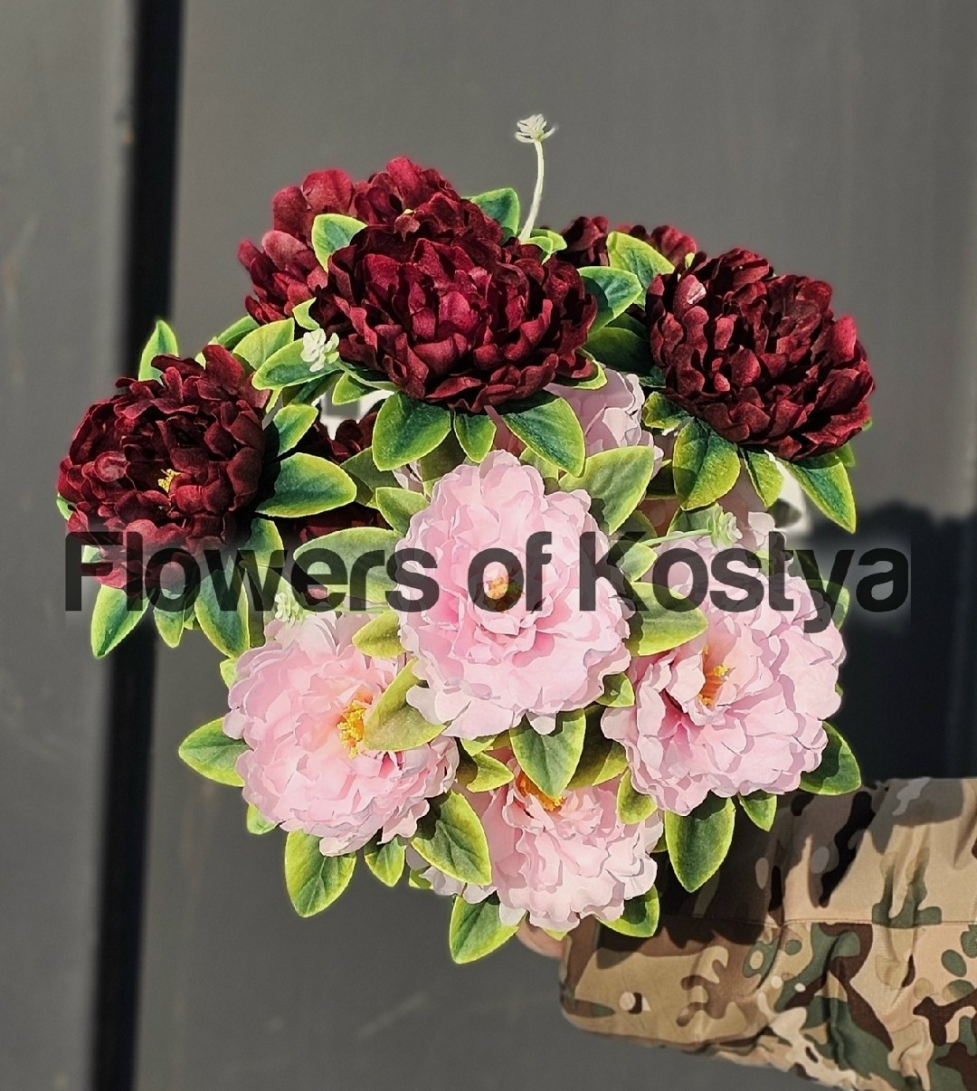 пион бордовый,о пионы,искусственные пион,цветок пион,красные искусственные пионы