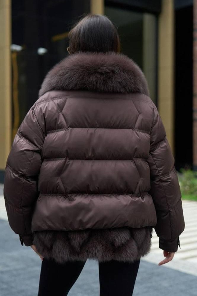 куртка - пуховик с мехом песца city furs,куртка-пуховик с мехом финского песца,пуховик женский,куртка с натуральным мехом,зимние пуховики