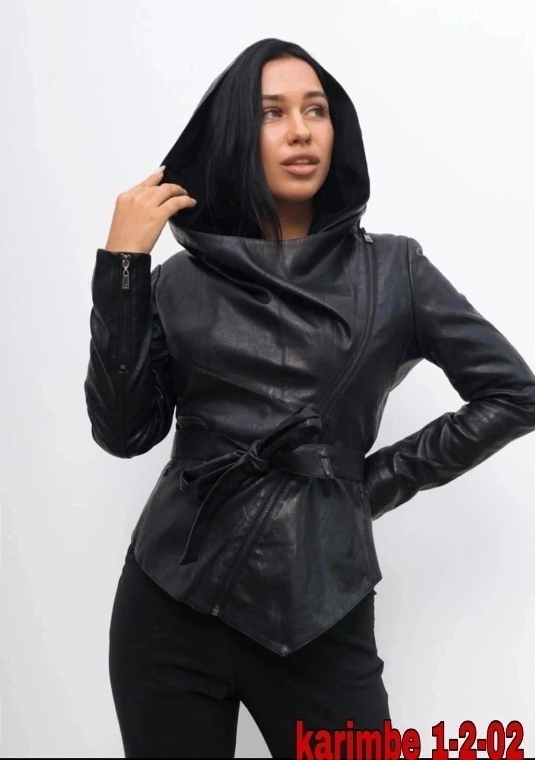 тото групп кожаная куртка женская с капюшоном,куртка экокожа женская,куртка женская кожаная с капюшоном la reine blanche,куртка из экокожи женская 2026,куртка кожаная женская