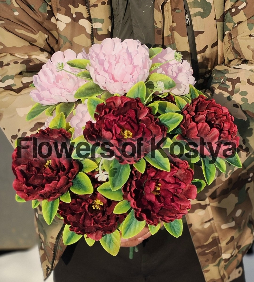 пион бордовый,о пионы,искусственные пион,цветок пион,красные искусственные пионы