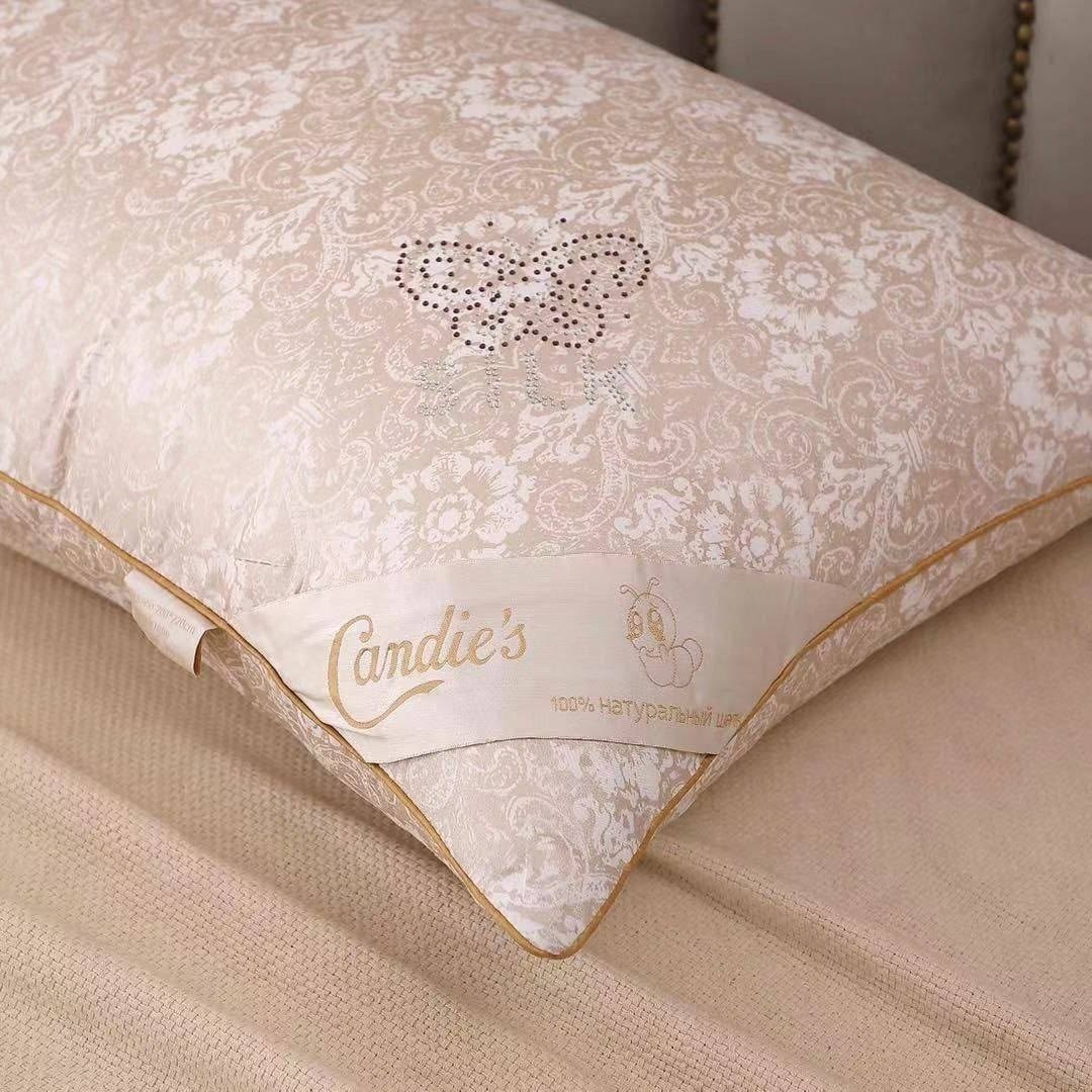 подушка silk pillow 70x50 meizhouling,подушка шелковая,подушка комфорт,шелковое волокно подушка наполнитель,подушка из натурального шелк