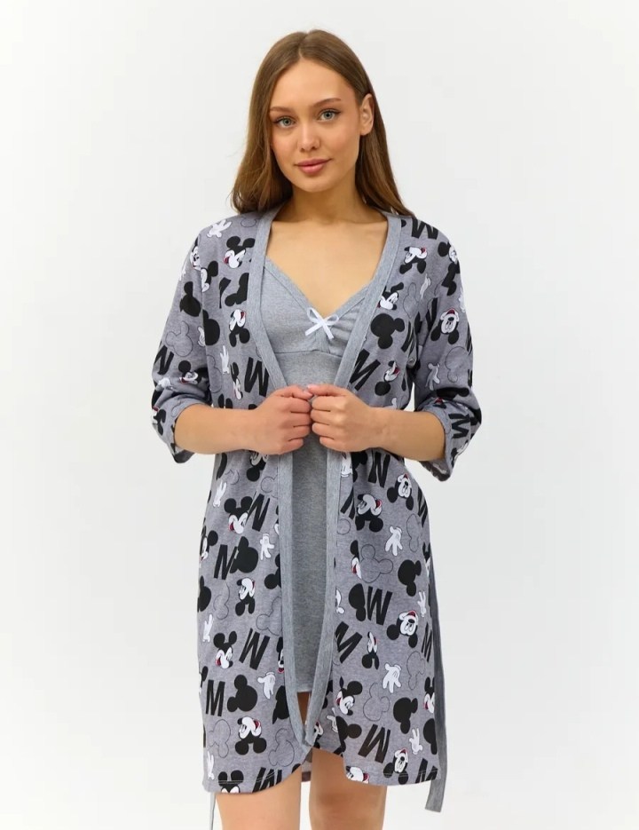 женский халат,комплект ночная сорочка с халатом,комплект сорочка с халатом,пеньюар женский,пеньюар и сорочка