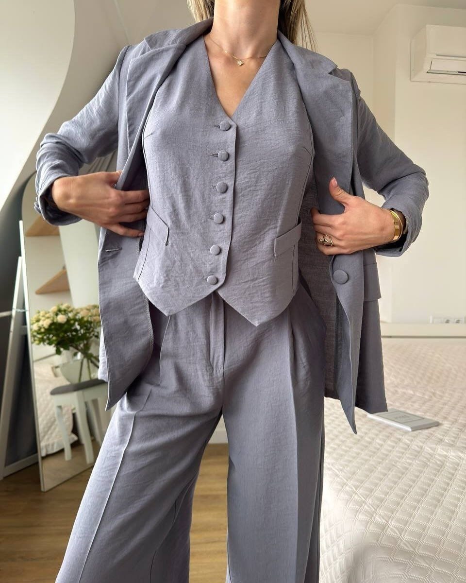 костюм брючный,брючный женский костюм черный жилетка брюки,костюм жилет + брюки классический,брючный костюм брюки+жилетка excidra,брючный костюм с жилетом на пуговицах