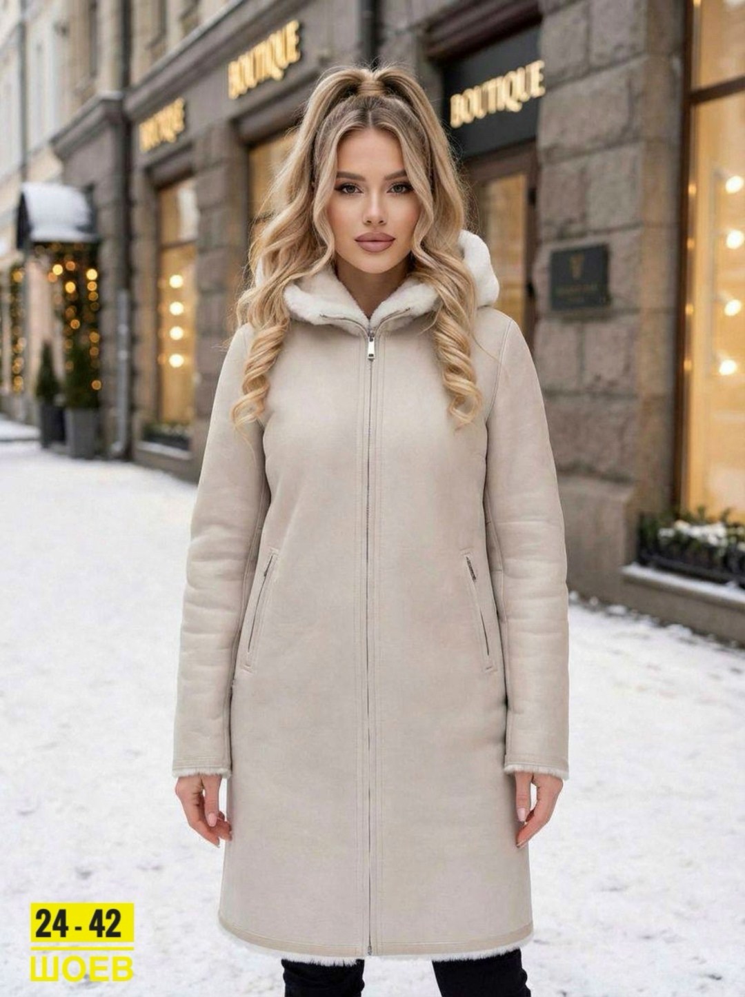 дубленка зимняя двухсторонняя с капюшоном шуба elleana,дубленка зимняя длинная с капюшоном,дубленка шуба зимняя двухсторонняя с капюшоном,пальто барашек,шубка