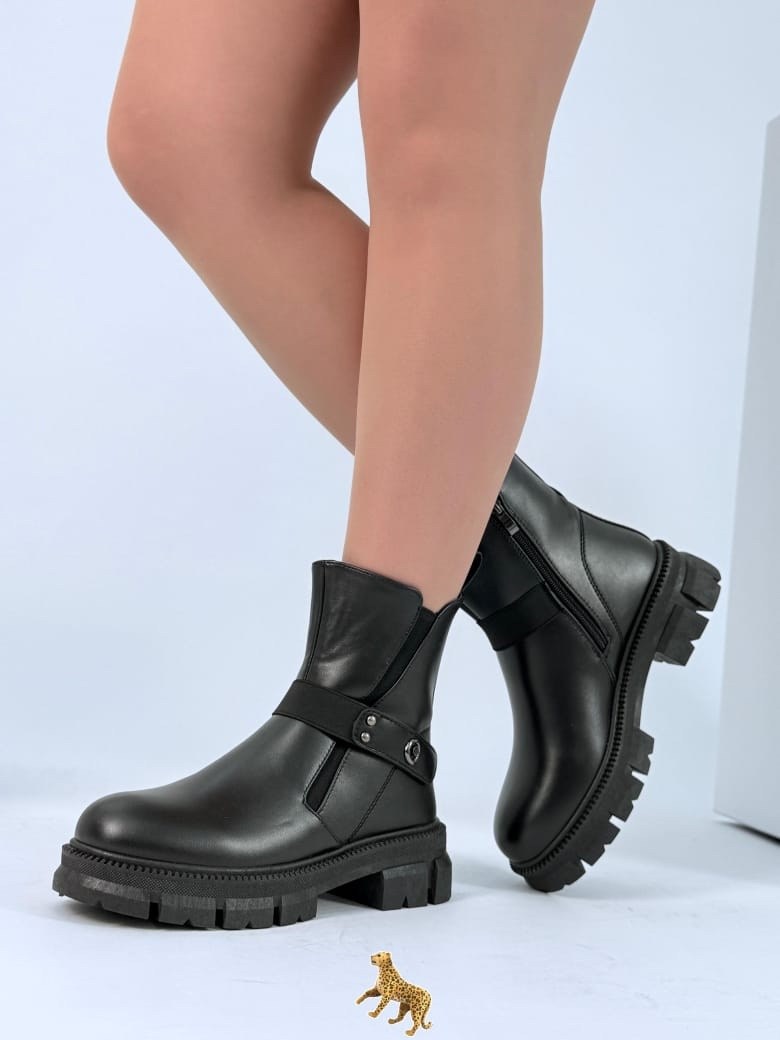 ботинки женские lyl 40129043 черные 36 ru,,ботинки челси кожаные демисезонные на платформе,ботинки женские,ботинки челси женские