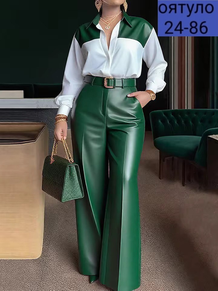 кожаные штаны,элегантные брюки,брюки классические,кожаные широкие брюки,женские широкие брюки