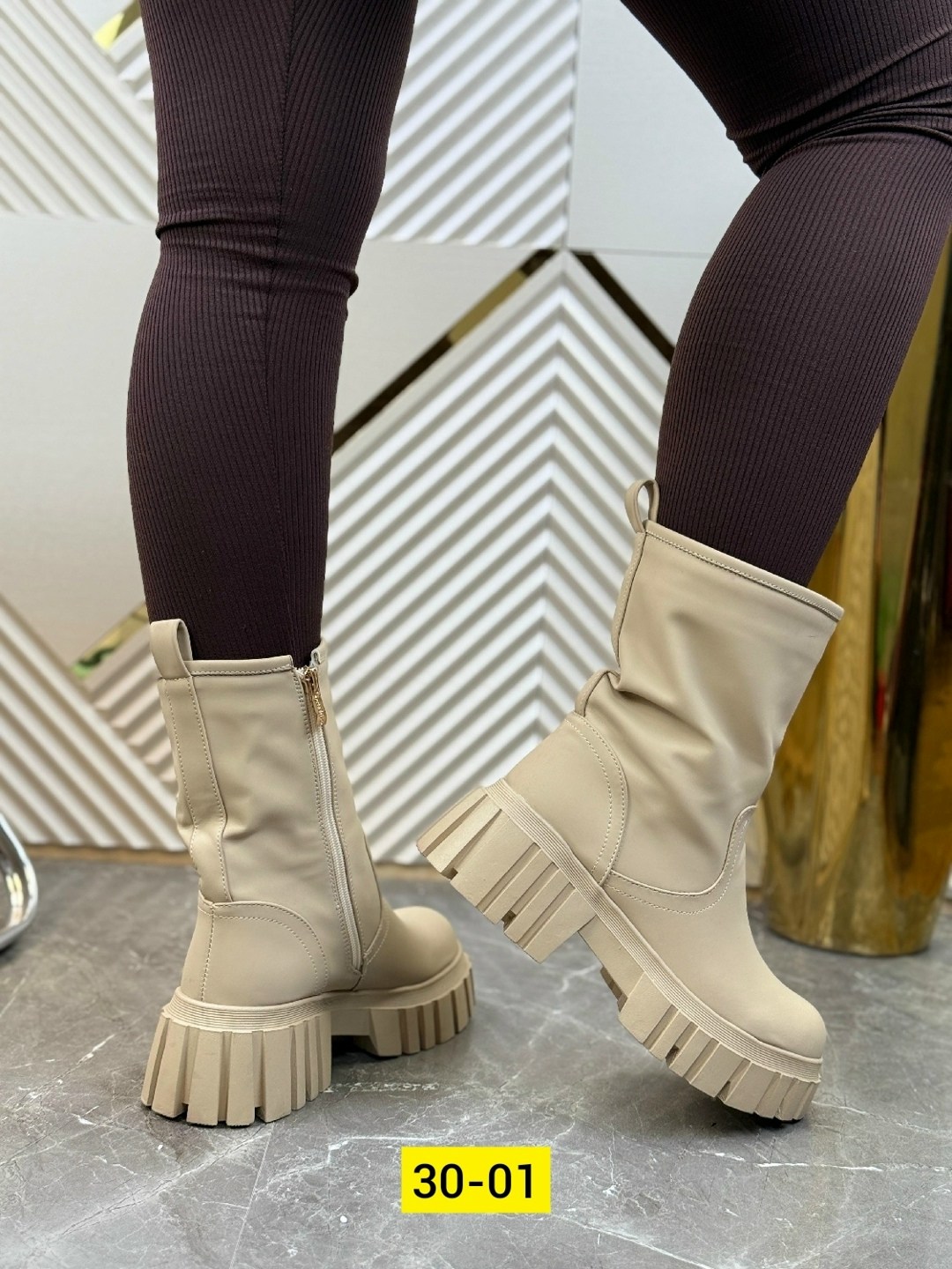 ,женские ботинки зима f8787-66 бежевые,ботинки женские, женская,ботинки