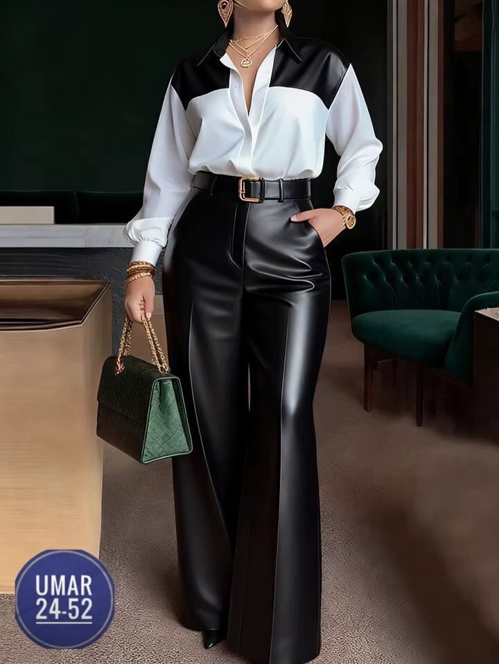 модные брюки,кожаные штаны,кожаные брюки,образ с брюками палаццо,брюки кожаные палаццо