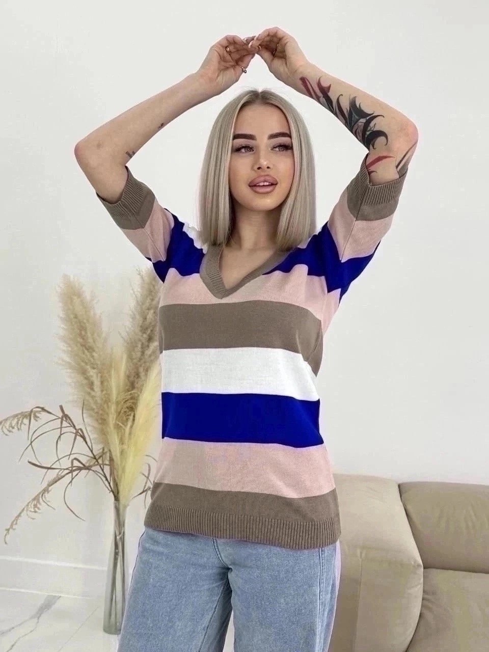 женская кофта в полоску,кофта с коротким рукавом трикотажная,стильная кофта,кофта женский,кофта с короткими рукавами