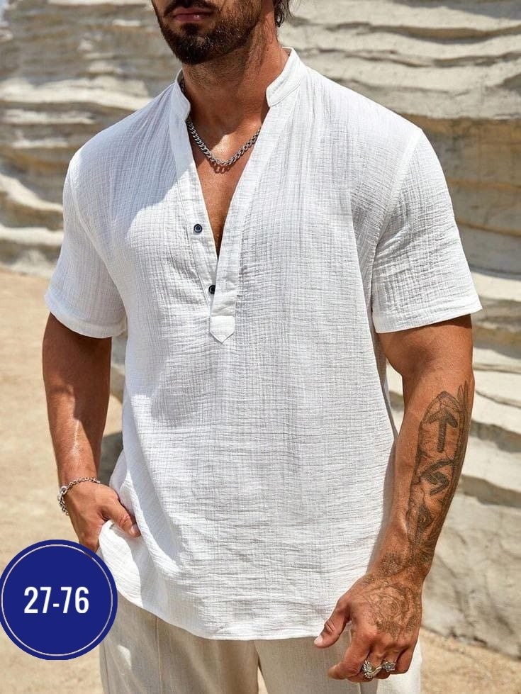 рубашка льняная мужская,рубашка мужская с короткими рукавами,повседневная рубашка,мужская повседневная рубашка,рубашка мужская