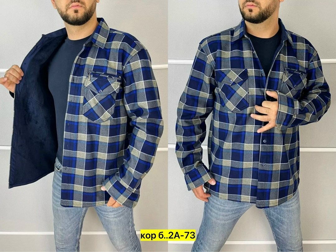 рубашка теплая на флисе,рубашка в клетку теплая h&h fashion,мужская рубашка,рубашка мужская на флисе,рубашка на флисе