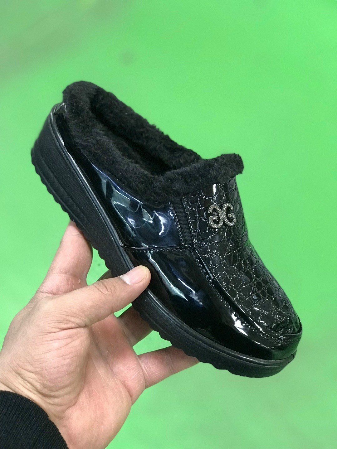 , женская,калоши с мехом,галоши с мехом, теплая