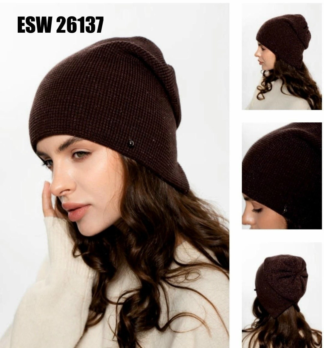 шапка одинарная с кашемиром esw 25587,шапка женская,женская вязаная шапка,шапка вязаная,шапка бини женская