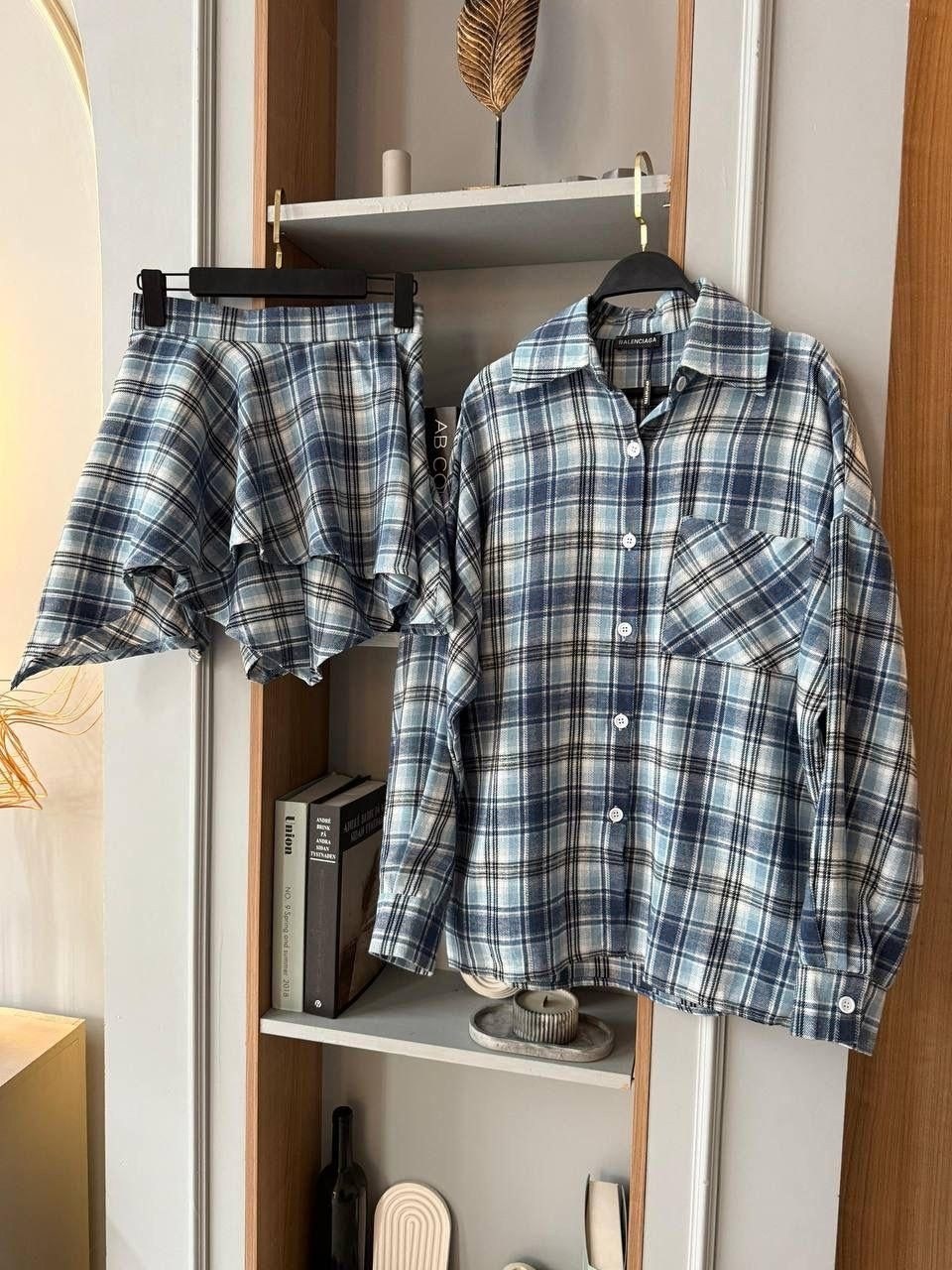 костюм юбка с рубашкой,костюм в клетку,костюм в клетку с юбкой,женский костюм,костюм стильный