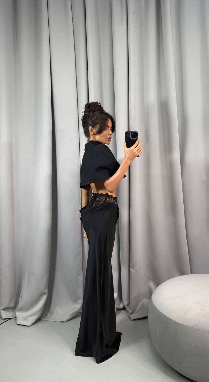 платье вечернее,стильный наряд,комплекты с юбками,костюм шелковый летний вечерний топ с юбкой