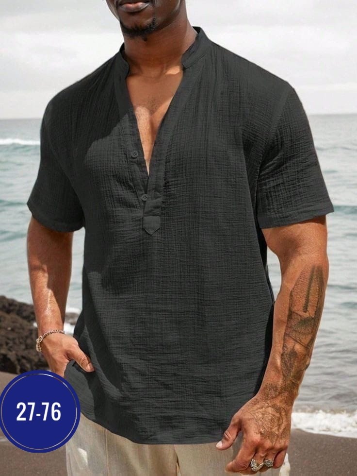 рубашка льняная мужская,рубашка мужская с короткими рукавами,повседневная рубашка,мужская повседневная рубашка,рубашка мужская