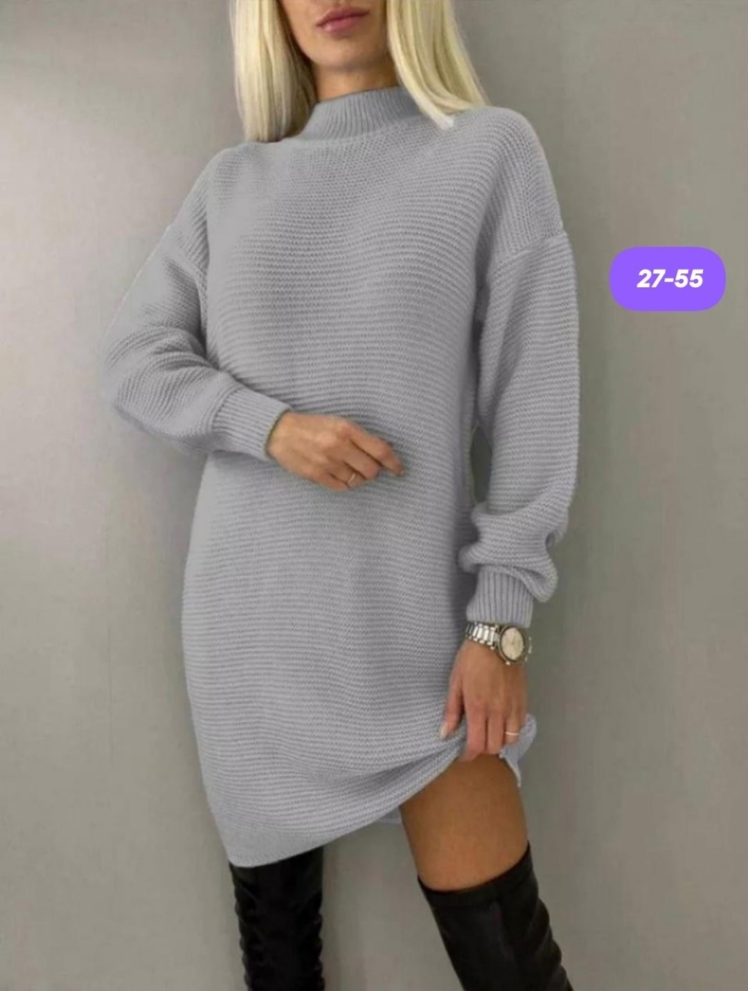 теплое вязаное платье - туника оверсайз abl&pom,вязаное платье туника,платье вязаное,свитер платье,платье туника теплое вязаное