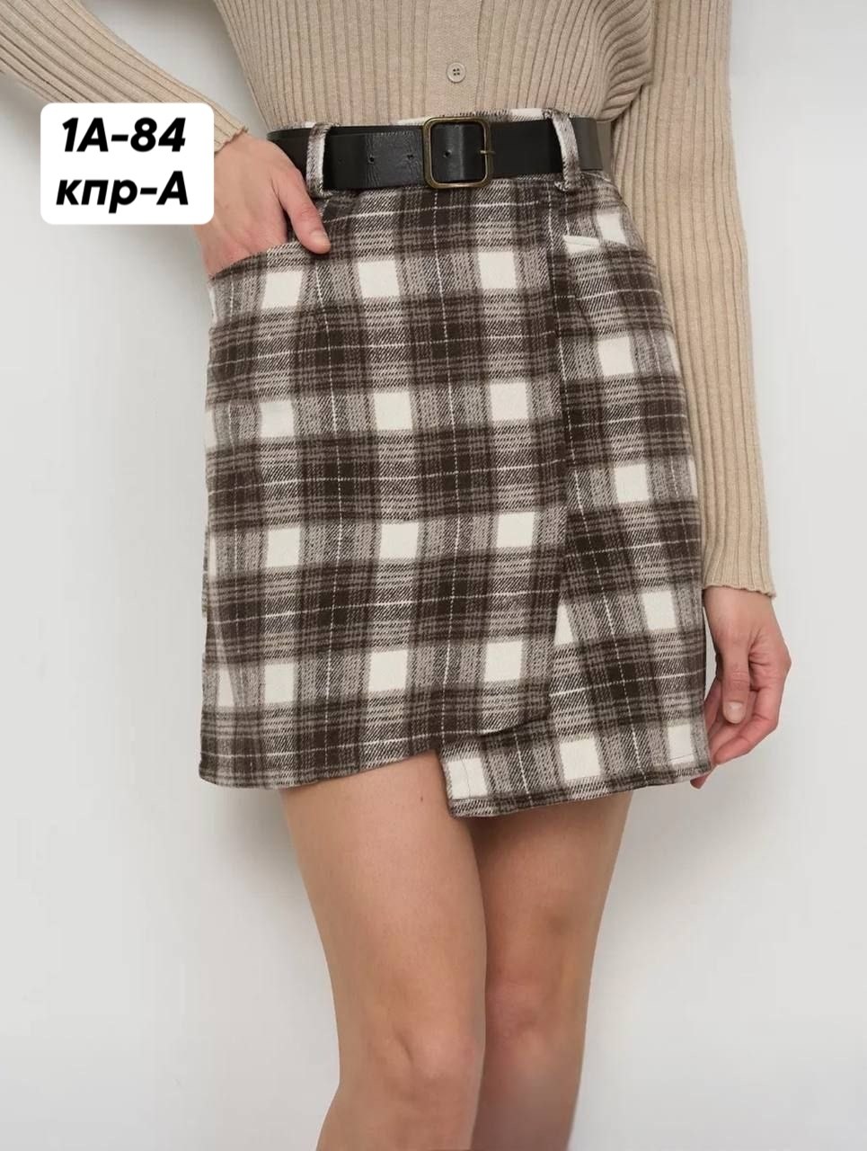 юбка теплая мини в клетку humming,юбка в клетку,прямая юбка,юбка,женская юбка мини в клетку