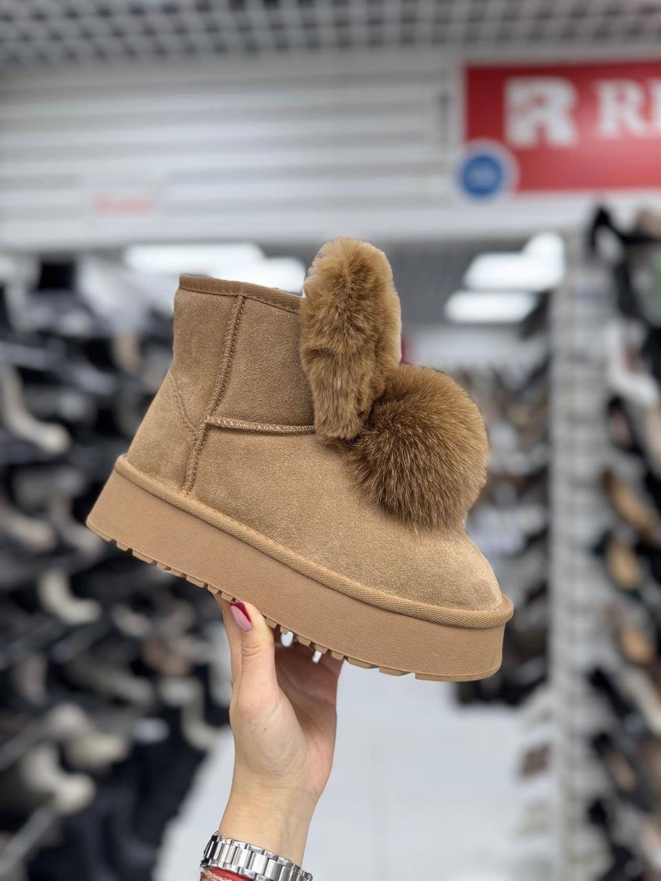 женские угги,женские угги ugg,,угги mini bailey button chestnut,угги