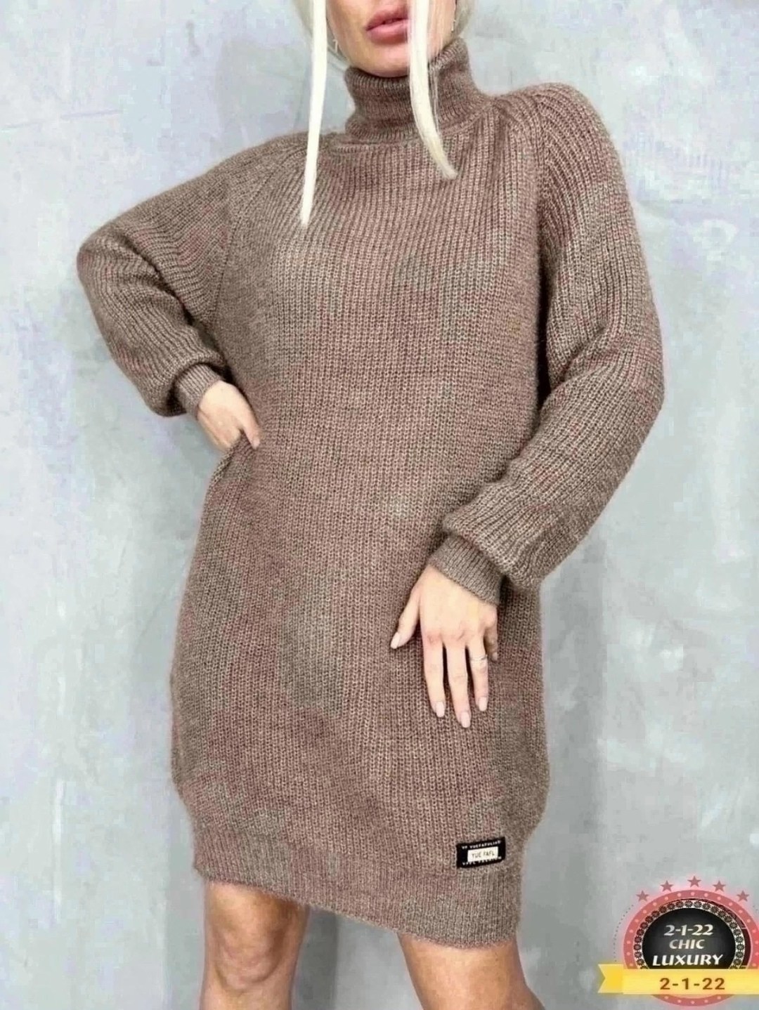 платье вязаное теплое,платье вязаное теплое welcomefashion,платье вязаное теплое welcomefashion 201270458,женское вязаное платье миди,платье вязаное