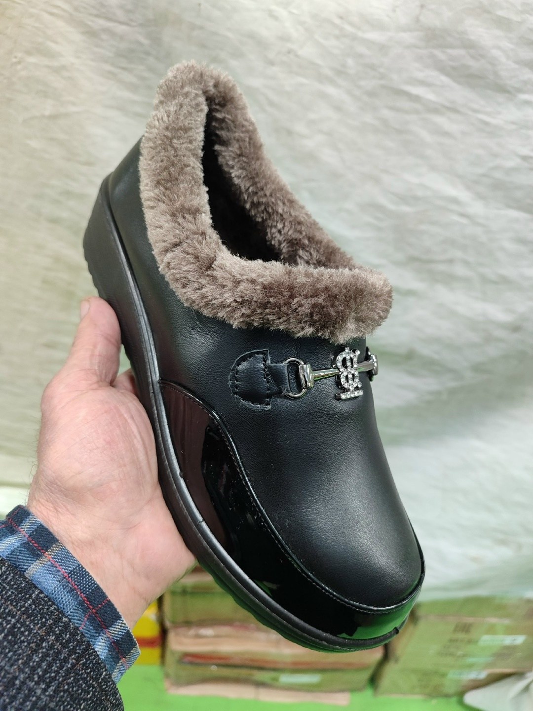 галоши утепленные с мехом сабо с опушкой liteks classic,утепленные женские галоши,галоши с мехом,галоши с меховой опушкой,женские галоши на меху