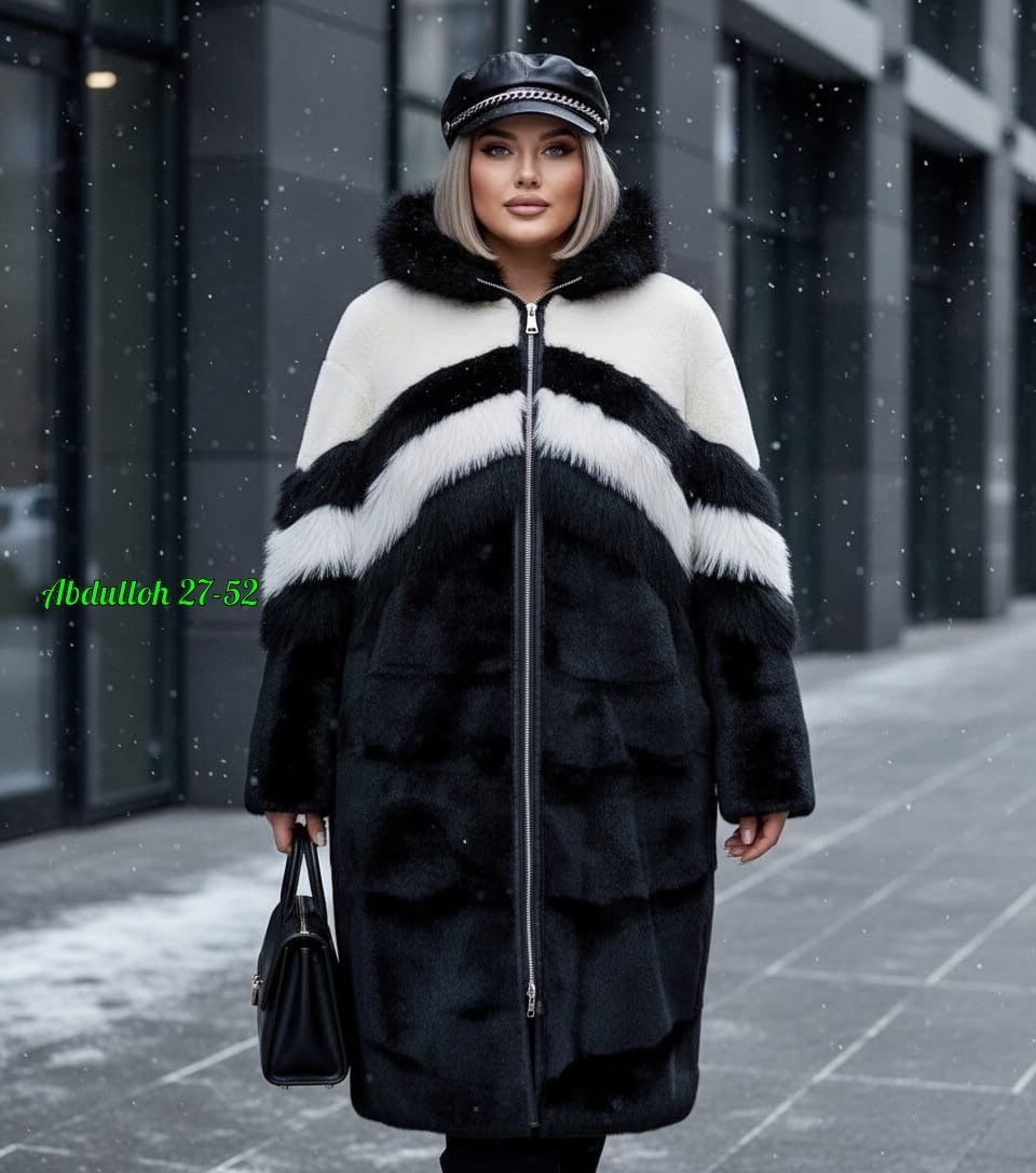 комбинированная шуба,шуба,эко шуба,комбинированная шуба из меха,женская дубленка