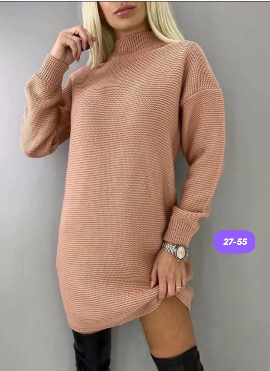 теплое вязаное платье - туника оверсайз abl&pom,вязаное платье туника,платье вязаное,свитер платье,платье туника теплое вязаное