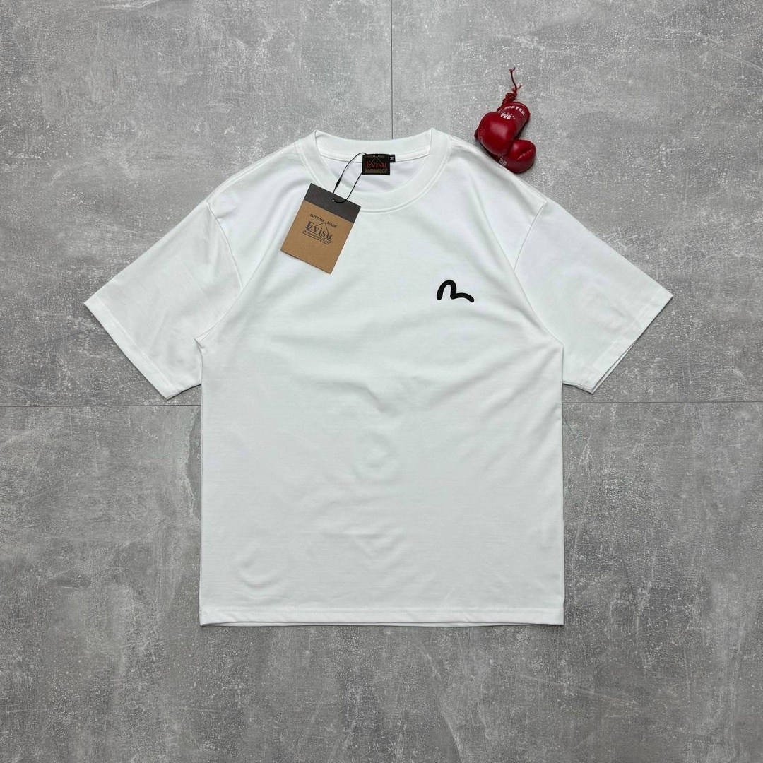 футболка evisu,evisu мужская футболка,футболка evisu белая,мужская футболка,футболки мужские белые