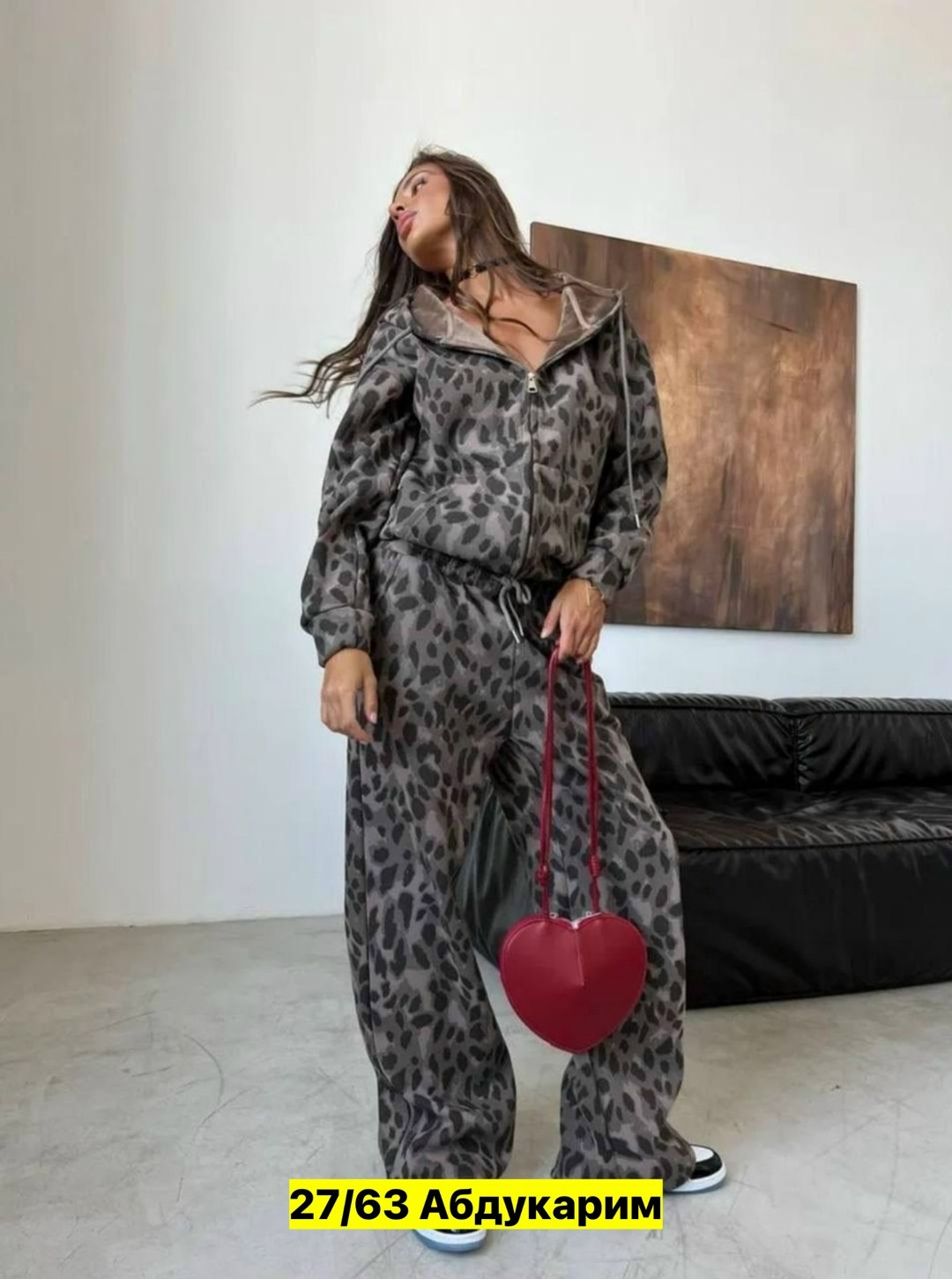 костюм двойка утепленный с капюшоном,спортивный костюм теплый леопардовый majiko,спортивный костюм теплый брючный леопардовый majiko,леопардовый костюм женский,костюм спортивный с начесом леопардовый