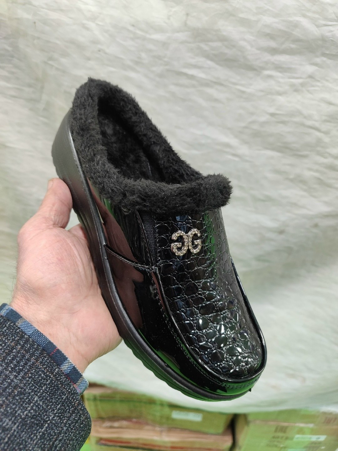 галоши утепленные с мехом сабо с опушкой liteks classic,утепленные женские галоши,галоши с мехом,галоши с меховой опушкой,женские галоши на меху