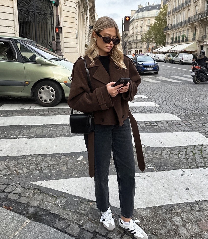 taruxy модное двубортное шерстяное пальто для офиса,новое двубортное шерстяное пальто с лацканами,пальто осеннее женское,пальто женское,шерстяное пальто