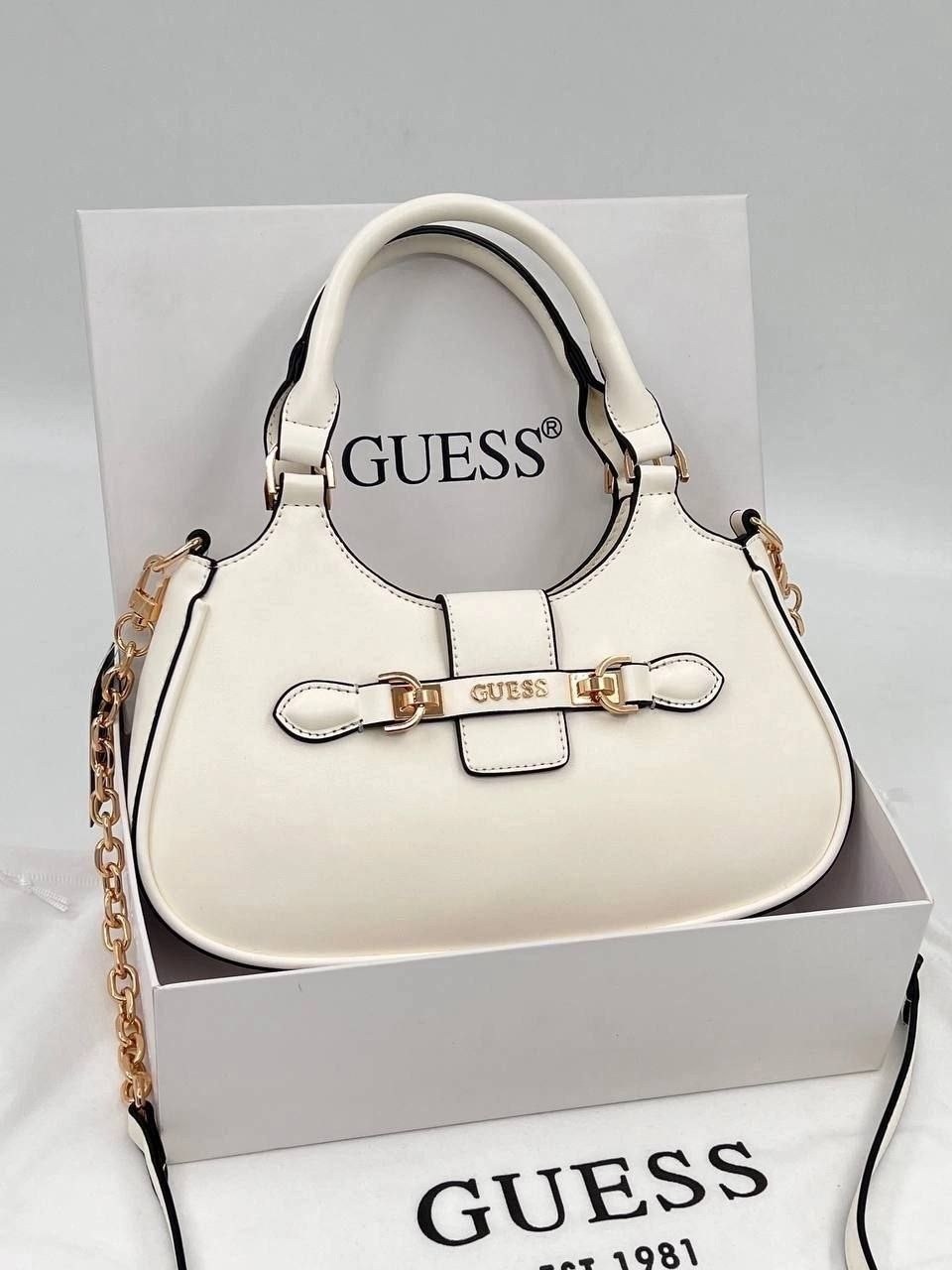 женская сумка guess,cумка guess,сумка через плечо guess,белая сумка guess,стильная сумка