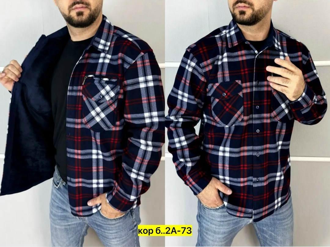 рубашка теплая на флисе,рубашка в клетку теплая h&h fashion,мужская рубашка,рубашка мужская на флисе,рубашка на флисе